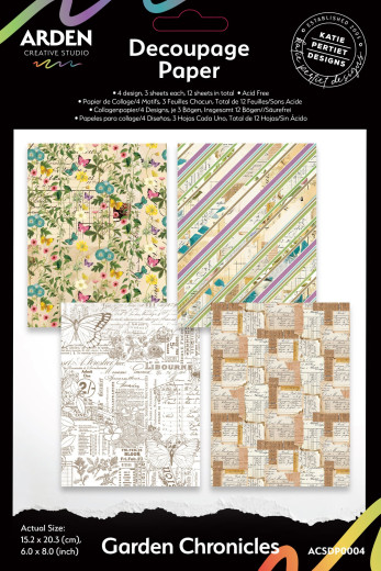 Arden Creative Studio - Decoupage Paper - Garden Chronicles by Katie Pertiet