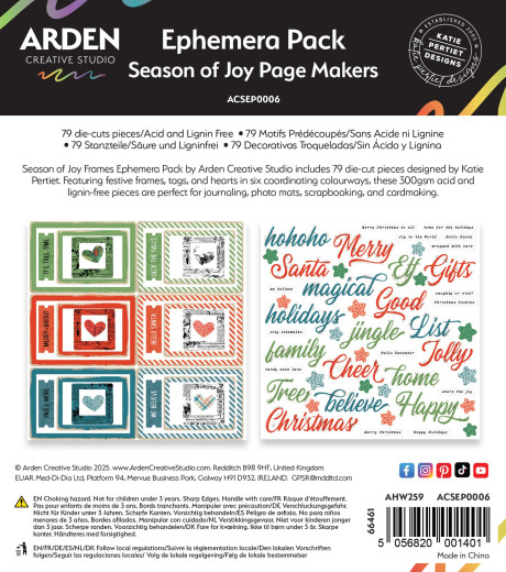 Arden Creative Studio - Ephemera Pack - Season of Joy Page Makers