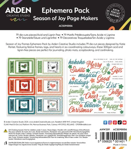 Arden Creative Studio - Ephemera Pack - Season of Joy Page Makers