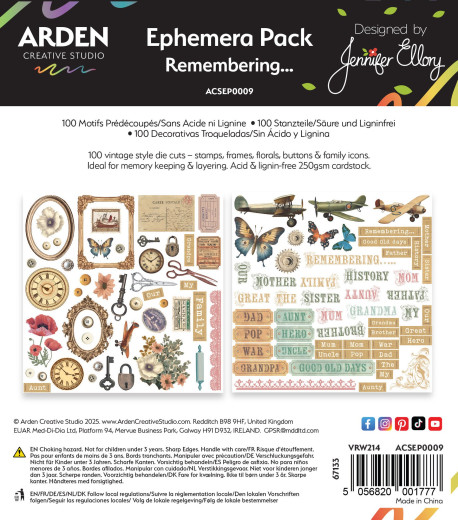 Arden Creative Studio - Ephemera Pack - Remembering...