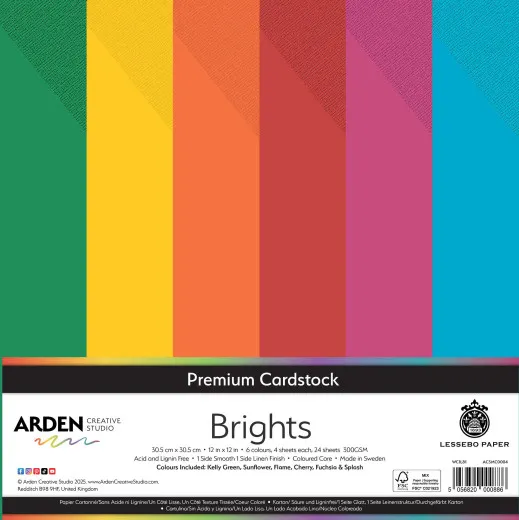 Arden Creative Studio - 12x12 Paper Pad - Brights