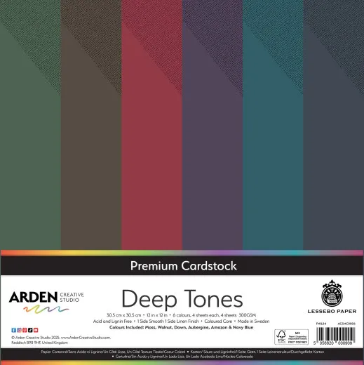 Arden Creative Studio - 12x12 Paper Pad - Deep Tones