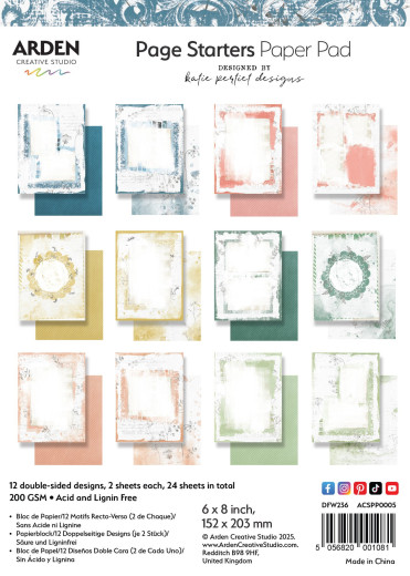 Arden Creative Studio - 6x8 Paper Pack - Page Starters