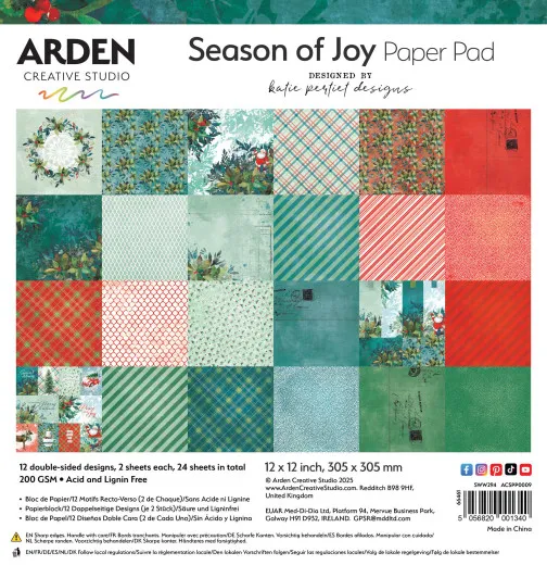 Arden Creative Studio - 12x12 Paper Pad - Season of Joy