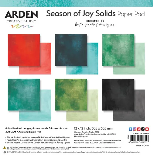 Arden Creative Studio - 12x12 Paper Pad - Season of Joy Solids