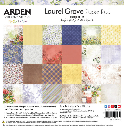 Arden Creative Studio - 12x12 Paper Pad - Laurel Grove