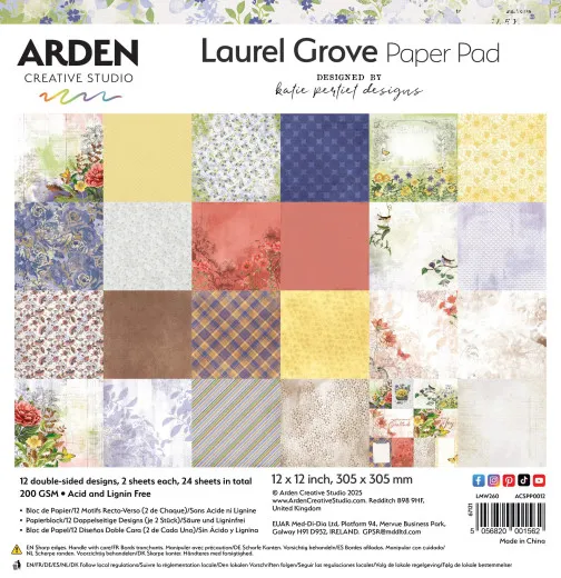 Arden Creative Studio - 12x12 Paper Pad - Laurel Grove