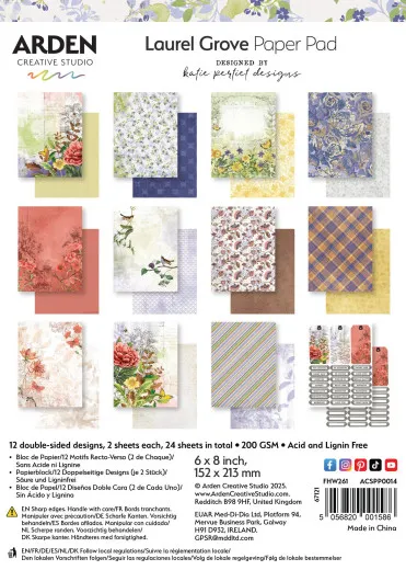 Arden Creative Studio - 6x8 Paper Pack - Laurel Grove