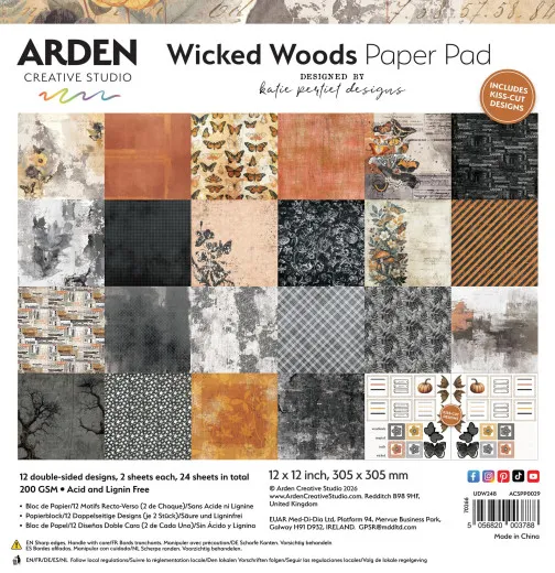Arden Creative Studio - 12x12 Paper Pad - Wicked Woods by Katie Pertiet