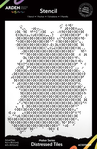 Arden Creative Studio - Stencils - Maker Series - Laurel Grove - Distressed Tiles