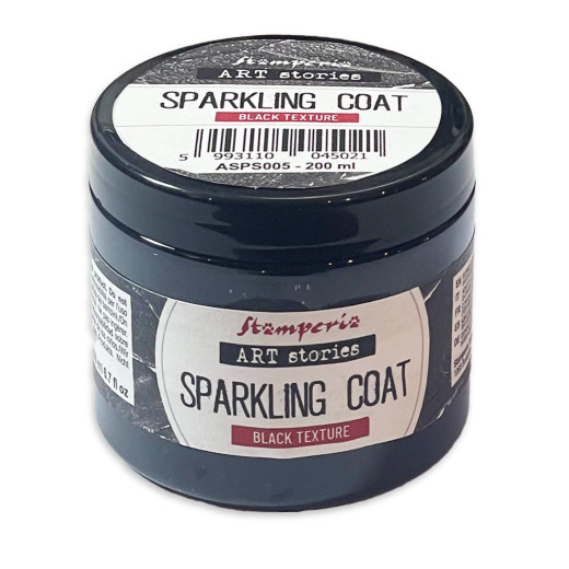 Stamperia - Art Stories - Texture Paste - Sparkling Coat - Black Texture