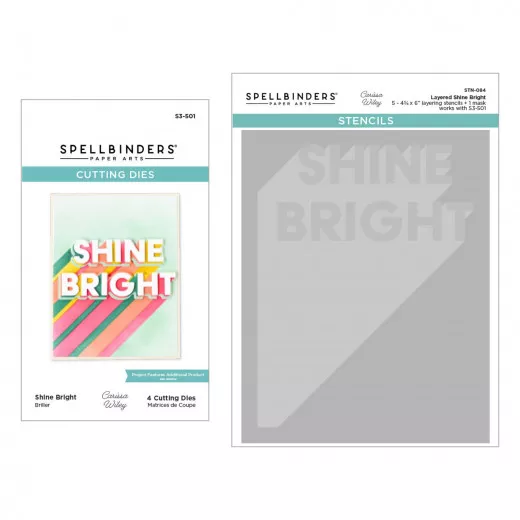 Spellbinders - Die & Stencil Bundle - Layered Shine Bright