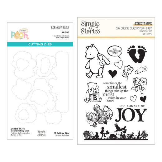 Clear Stamps & Cutting Dies - Say Cheese Classic Pooh Baby - Bundle of Joy