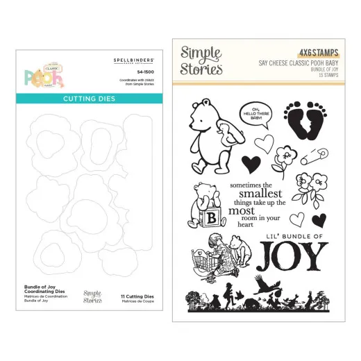 Clear Stamps & Cutting Dies - Say Cheese Classic Pooh Baby - Bundle of Joy