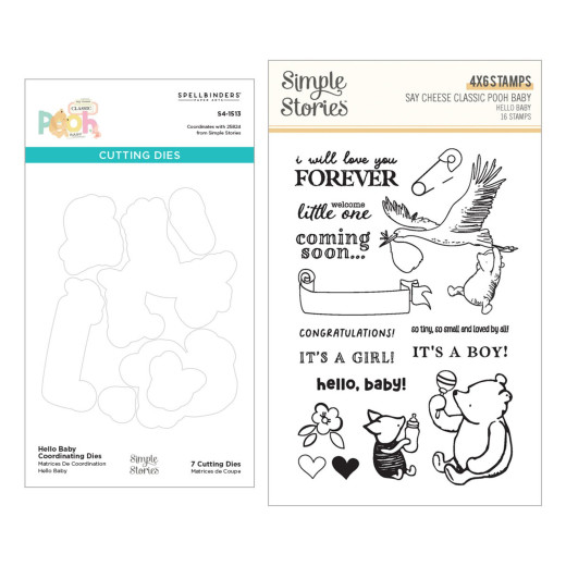Clear Stamps & Cutting Dies - Say Cheese Classic Pooh Baby - Hello Baby