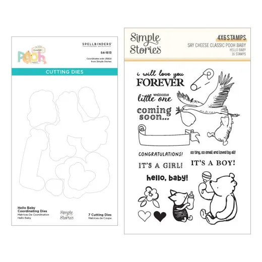 Clear Stamps & Cutting Dies - Say Cheese Classic Pooh Baby - Hello Baby