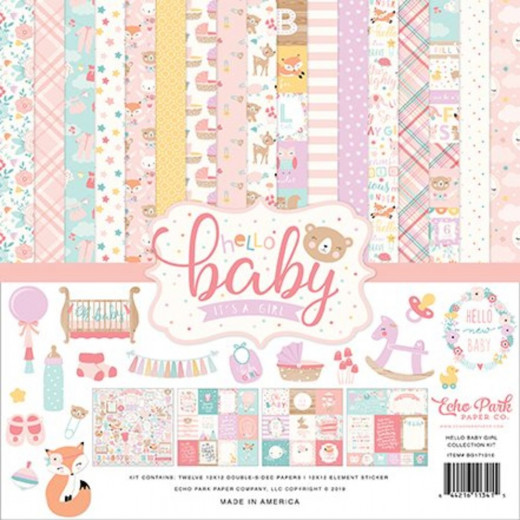 Hello Baby Girl 12x12 Collection Kit