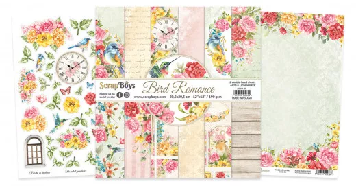 ScrapBoys 12x12 Paper Pad - Bird Romance