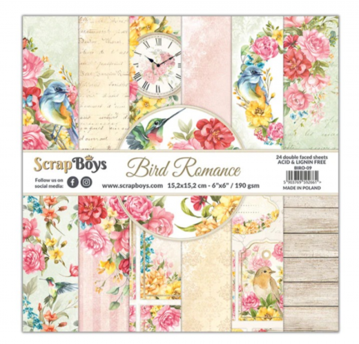ScrapBoys 6x6 Paper Pad - Bird Romance