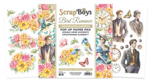 ScrapBoys 6x6 POP UP Paper Pad - Bird Romance