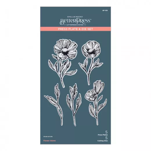 Press Plate & Die Set - Flower Stems