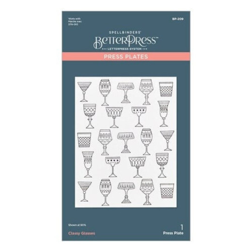 BetterPress Plate - Happy Hour - Classy Glasses