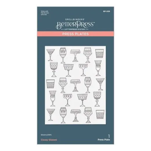 BetterPress Plate - Happy Hour - Classy Glasses