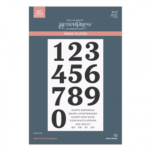 Press Plate - Bold Color Mix Numbers