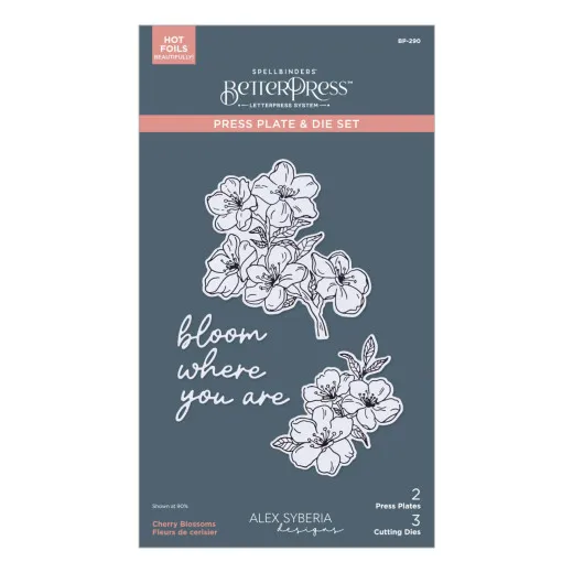 BetterPress Plate & Die Set - Spring in Kyoto - Cherry Blossoms