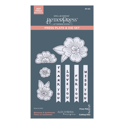 BetterPress Plate & Die Set - Spring in Kyoto - Blossoms & Sentiments