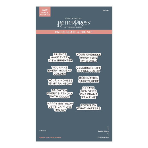 BetterPress Plate & Die Set - Take Note - Reel Color Sentiments