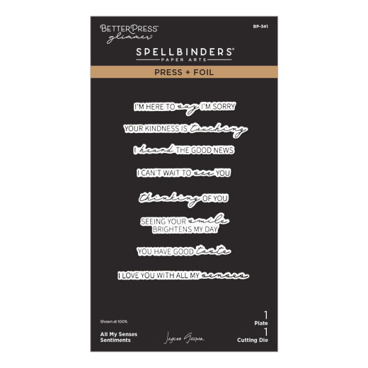 All My Senses - Press + Foil Plate + Die Set - Sentiments