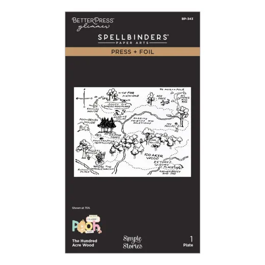 Spellbinders Hot Foil Plate - Say Cheese Classic Pooh Baby - The Hundred Acre Wood