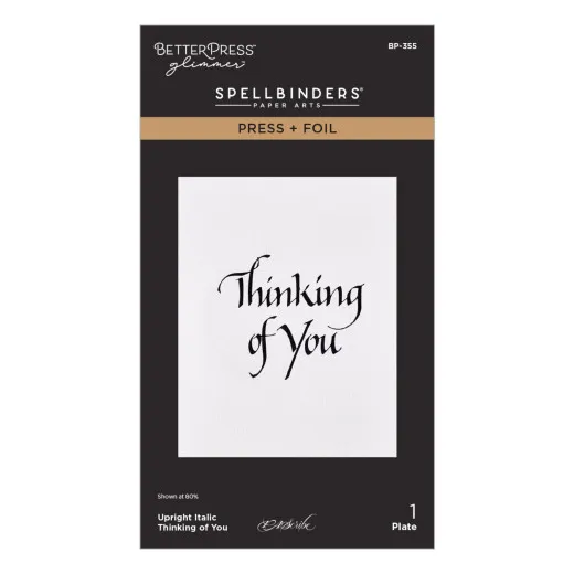 BetterPress - Press & Foil Plate - Upright Italic Everyday Sentiments - Thinking of You