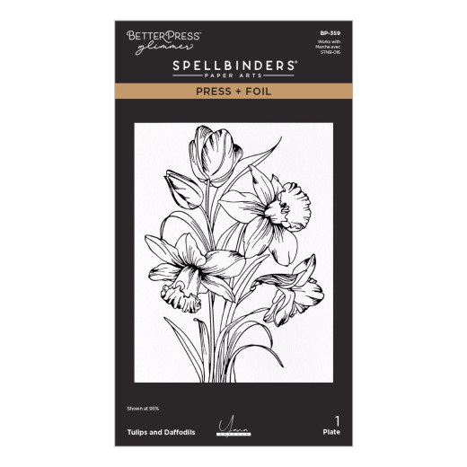 BetterPress - Press & Foil Plate - Yana's Tulips - Tulips and Daffodils