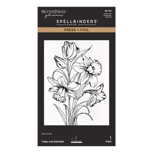 BetterPress - Press & Foil Plate - Yana's Tulips - Tulips and Daffodils