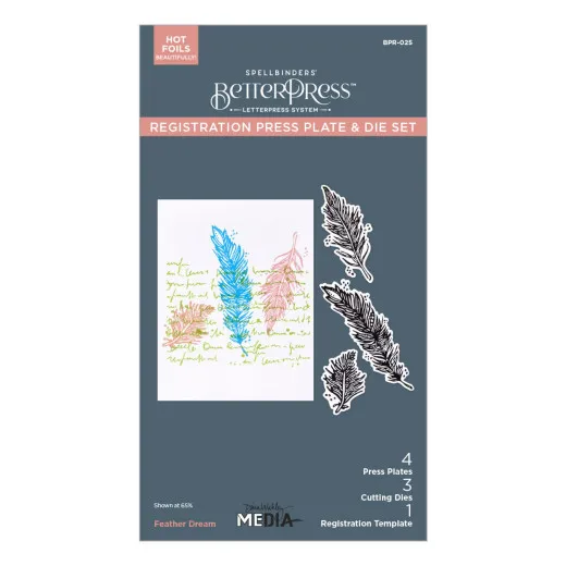 BetterPress Plate & Die Set - Feather Dream