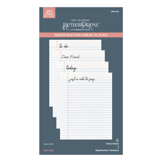 BetterPress Plate - Take Note - Take Note Registration