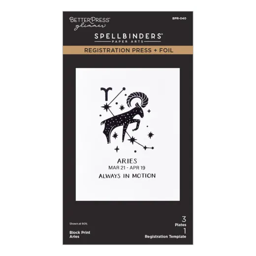 BetterPress - Registration Press & Foil Plate - Block Print Zodiacs - Aries