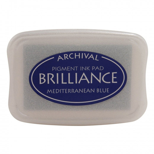 Brilliance Pigment Ink Pad - Mediterranean Blue