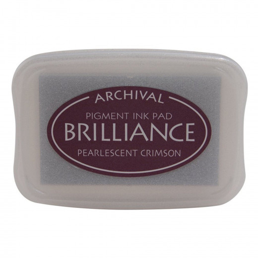 Brilliance Pigment Ink Pad - Pearlescent Crimson