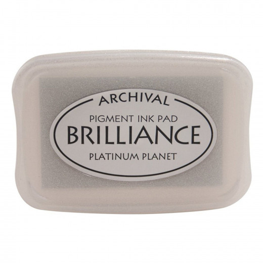 Brilliance Pigment Ink Pad - Pearlescent Platinum Planet