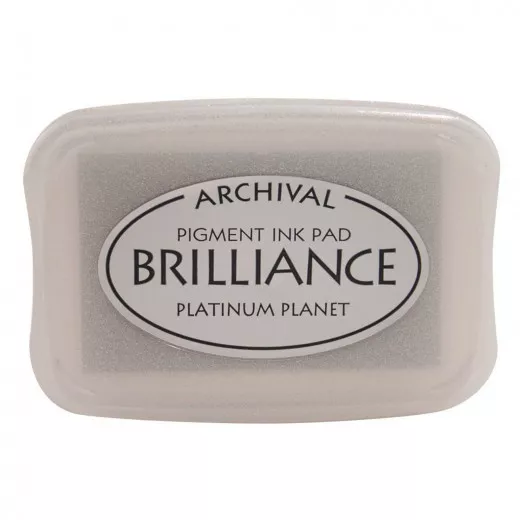 Brilliance Pigment Ink Pad - Pearlescent Platinum Planet