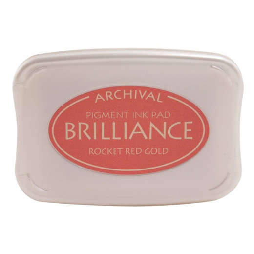 Brilliance Pigment Ink Pad - Rocket Red Gold