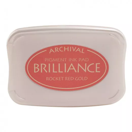 Brilliance Pigment Ink Pad - Rocket Red Gold