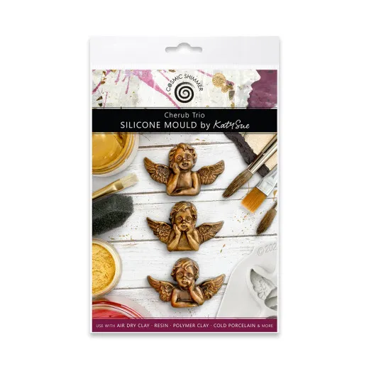 Katy Sue Designs - Silicone Mould - Cherub Trio