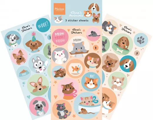 Marianne Design Sticker - Elines Cats & Dogs