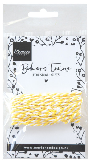 Marianne Design - Bakers Twine - Yellow/White