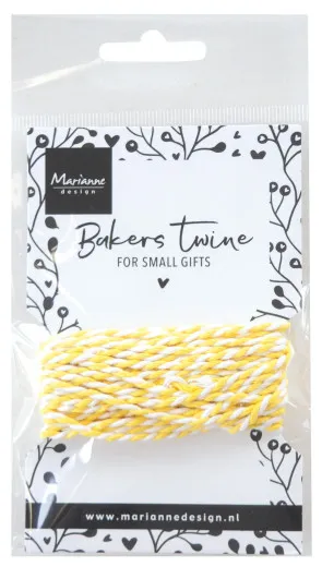 Marianne Design - Bakers Twine - Yellow/White