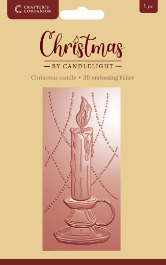 3D Embossing Folder - Christmas by Candlelight - Christmas Candle